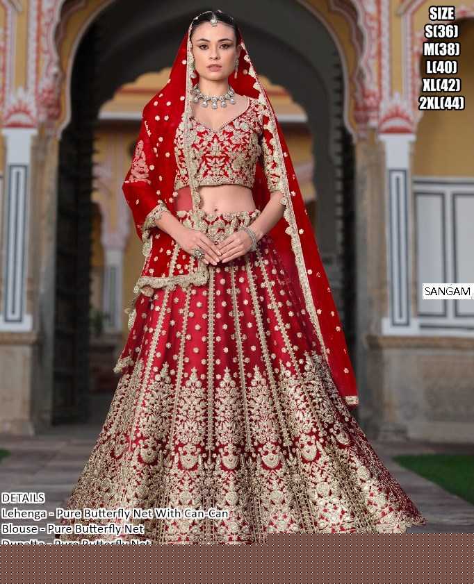 Butterfly Net Designer Lehenga Choli for Elegant Events - MYLUXURY LANE ENTERPRISE